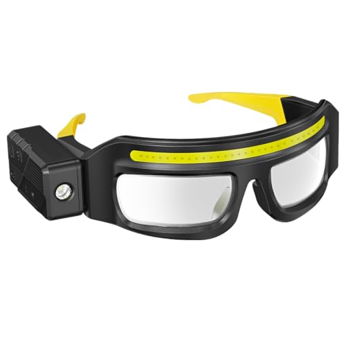 Linterna LED COB con anteojos para evitar fatiga ocular en pesca y ciclismo