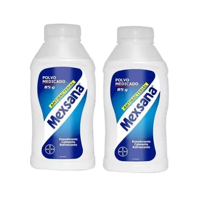 Mexsana Paquete doble de polvo medicado (85 g - 2.9 oz)  Cuidado clásico de pies para control de olores y humedadPolvo Mexsana Medicado (85 g - 2.9