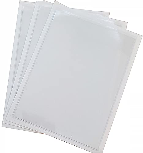 PCL Media ltd® Self Adhesive Clear A4 Pocket (Pack of 5) - Short Edge Opening Adhesive Holder - Document Protector