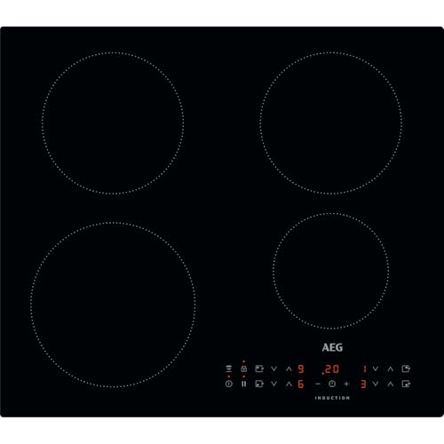 AEG IKX64301CB - Placa de inducción Serie 3000, 4 zonas de cocción, 60 cm, función Hob2Hood,...