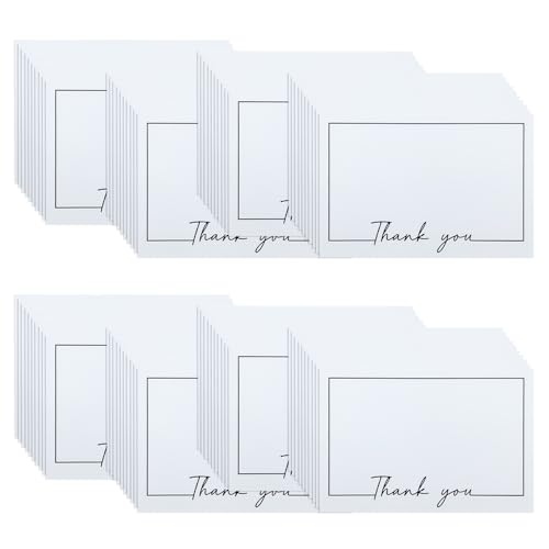 WYAN Blank Cards-80 Pcs 90x54 mm Thank you Card,Message Card,Gift Card,Blank Business Cards,for DIY Grafitti Messages,DIY Creations(Can be used with envelopes)
