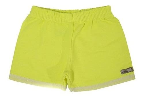 Short Infantil Feminino Neon Moletom Kit 3 Peças Cor:Colorido;Tamanho:14