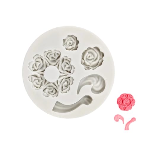 White Dessert Mold Food Grade Mini Rose Flower Teapot Mold Pastry Baking Fondant Gum Paste Molds