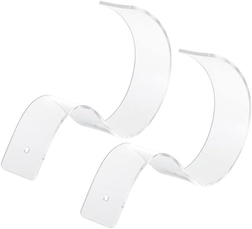 2pcs Transparent Acrylic Belt Display Stands Clear Belt Rack Holder Desktop Leather Belt/Waistband Stand for Shop Store