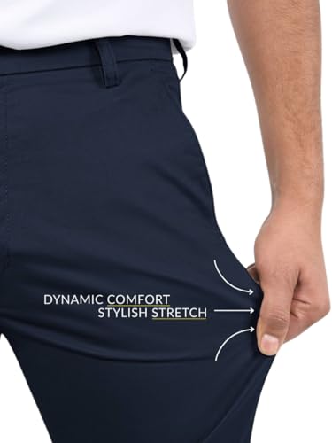 Image of Jack and Jini Men Casual Stretchable Cotton Pants | Chinos | Trousers (Regular Fit)
