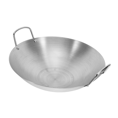Wok de Acero Inoxidable con Doble Asa y Fondo Redondo miniatura 1