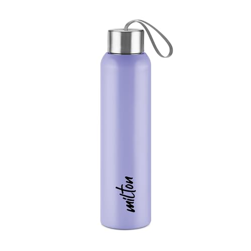 Image of Milton Halo 600 Steel Thermoware, Inner Steel, PU Insulated, Leak Proof Water Bottle for School Kids, Office, Gym, Easy to Carry Strap, 500 ml, Lavender