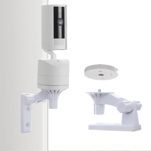 Image of Adjustable Wall Mount Compatible with Ring Pan-Tilt Indoor Camera Wall Mount Ceiling Mounting Bracket for Surveillance Outdoor Indoor, Easy to Install (NOT Included The Cam)