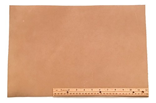 Scrap Leather Piece, Medium Weight Boot Leather; Light Brown Desert Sand Cowhide 18