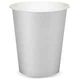 Paper Hot & Cold Cups 9oz 24/Pkg-Shimmering Silver