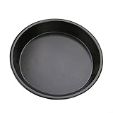 Gettimore Pizzablech aus Karbonstahl, antihaftbeschichtet, zum Backen, Braten, Kochen, für Zuhause, für Küche, für Bäckerei, Restaurant, für Backofen, Herd, Schwarz (E)