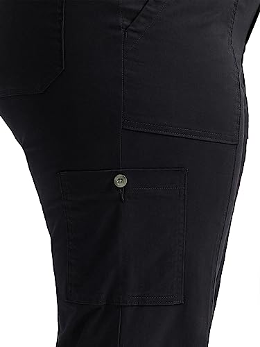 Lee Women's Plus Size Ultra Lux Comfort with Flex-to-Go Utility Pant Unionall Black 20 Plus Long
