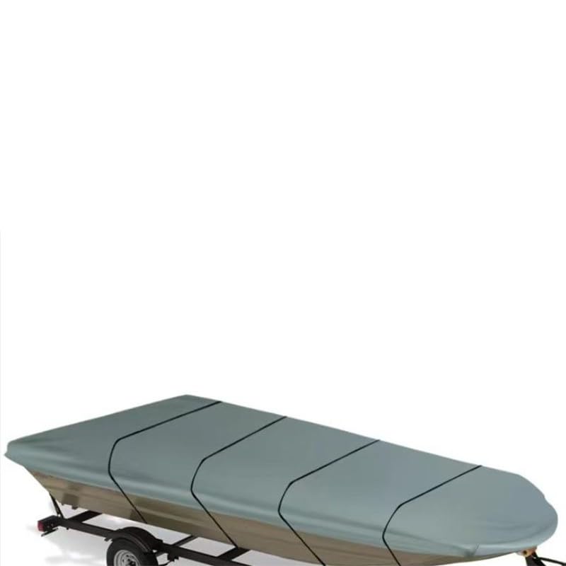 Housse de bateau 426 x 177 cm bâche d'extérieur grise avec 4 ceintures