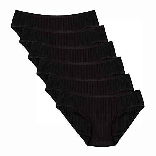 Image of Womens Underwear Cotton Stretch Bikini Comfort Briefs Panties Soft Low Rise 6 Pack