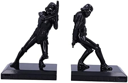 Nemesis Now Shadow Stormtrooper Bookend Figurines 18.5cm, Resin, Black, Original Stormtrooper Merchandise, Two Stormtrooper Figures to Keep Your Books Upright