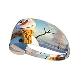Cartoon Winter Snowman Sweatbands Summer Accessories Elastic Bands,Fashion Non Slip Headband, Moisture Wicking Sweatband