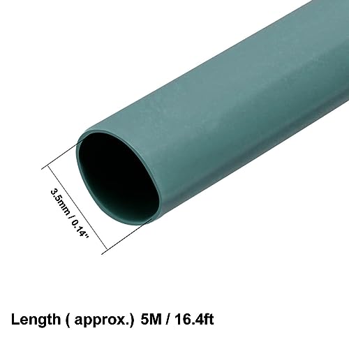 uxcell Heat Shrink Tubing 1/8"(3.5mm) Dia 5m 2:1 Heat Shrink Tube Wire Wrap Green - Thumbnail 2