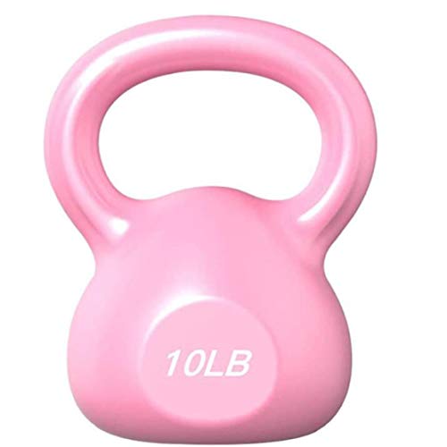 Jldn Kettlebell Weight 10Lb, Kettlebells Portable Non-Slip Weightlifting Neoprene Coating Around Bodybuilding Strength Training Kettle Bell Workout Equipment For Strength,Pink_10Lb #TOP13