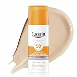 Eucerin Sun Pigment Control Tinted Face Gel-Cream SPF 50+ 50ml, Advanced Facial UVB/UVA Protection for All Skin Types, Tinted Sunscreen for An Even and Glowing Complexion, Shade: Light