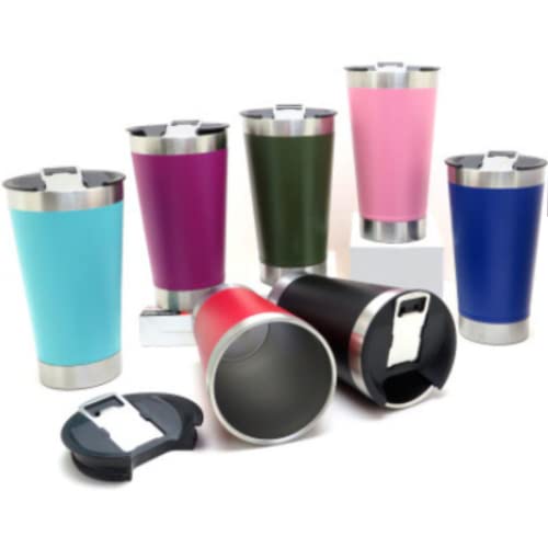 JIANW Copo Térmico Tipo Stanley com Tampa e Abridor 473ml – Sem Estampa (Vermelho)