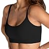 LUPO Top Sutiã Alta Sustentação Sem Bojo Regata Sem Costura Microfibra Poliamida, Preto, P