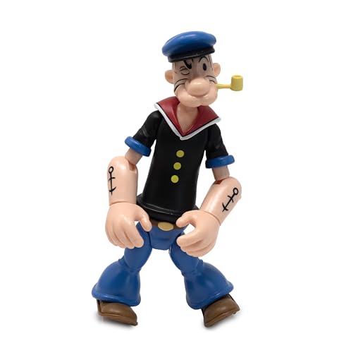 Boss Fight Studio Popeye the Sailor Man First Appearance, Black Shirt Action Figure – Highly Articulated Collectible and Customizable Figurine with Accessories and Alternate Parts – 1:12 Scale by Boss Fight Studio - Used condition - Image 9