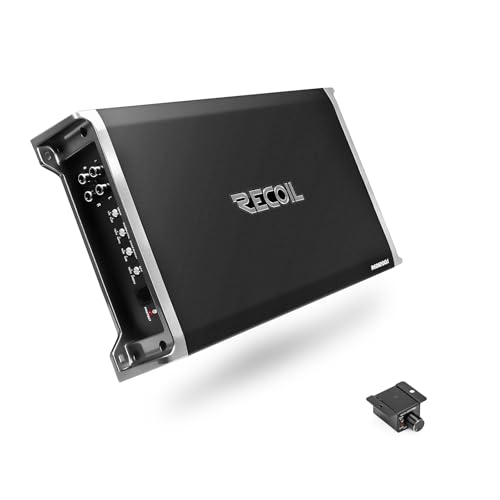 Recoil RED1200-1 2500 Watts Class-D Strappable Car Audio Mono-Block Subwoofer Amplifier, 1 Ohm...