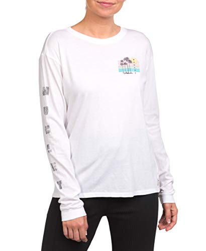 Hurley Womens Colima Washed Boyfriend Long Sleeve (White, Xsmall) #TOP18