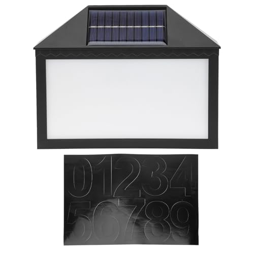 COHEALI Luz Solar para Número de Casa Lámpara Solar LED de Pared Sensor Crepuscular Placa Numérica y Letras Adhesivas para Exteriores Decoración Villa Resistente al Agua