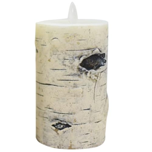 Velas LED sin fuego de luz parpadeante y textura de corteza para iluminación segura en centros de mesa 1