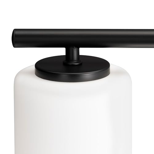 Progress Lighting Replay Collection 48 in. 6-Light Textured Black Etched White Glass Modern Bath Vanity Light by Progress Lighting - Image 7