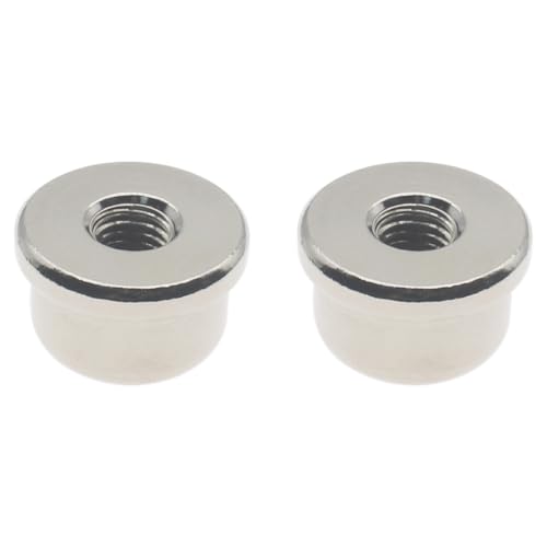 Image of 2 Pcs Solid Lamp Finials Caps 1 /4-27 Lamp Finial Knob Lamp Accessories Tapped of Tops for Lamp Shade Holder Harp (Silver)