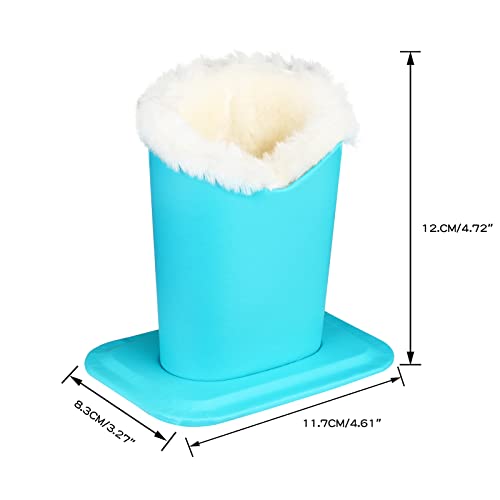 molshine Desktop Upright Eyeglasses Spectacles Glasses Holder Stand Case-Soft Plush Lining-(Turquoise) - Thumbnail 3