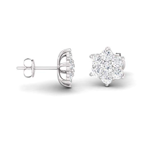 Diamondere-Natural-and-Certified-Diamond-Floral-Earrings-in-14K-White-Gold-070-Carat-Seven-Stone-Earrings-for-Women 31HTq7LG5rL