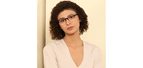 Image of John Jacobs Blu Cut & Antiglare Zero Power Computer Eyeglasses | Full Rim | Rectangle Shape | For Men & Women | Small | JJ E13004