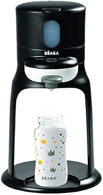 BÉABA , preparador/calentador de botellas, dispensador de agua a temperatura precisa, instantáneo, rápido, función de baño, 2 temperaturas, calentador de botellas extraíble, Bib'Expresso, negro
