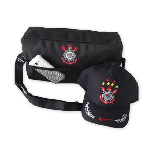 KIT BOLSA PORTA CHUTEIRA ESPORTIVA FUTEBOL ACADEMIA+ BONÉS TIMES 2PÇS (FLAMENGO)