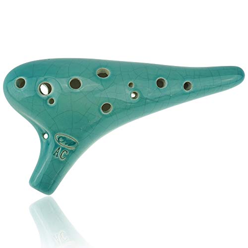 "The Voice of the Earth" 12 Hole Alto C Ocarina,Blue Ice Crack Burning Technology, Unique Design and Well Tuned,High Cost Performance,OcarinaWindÂ®