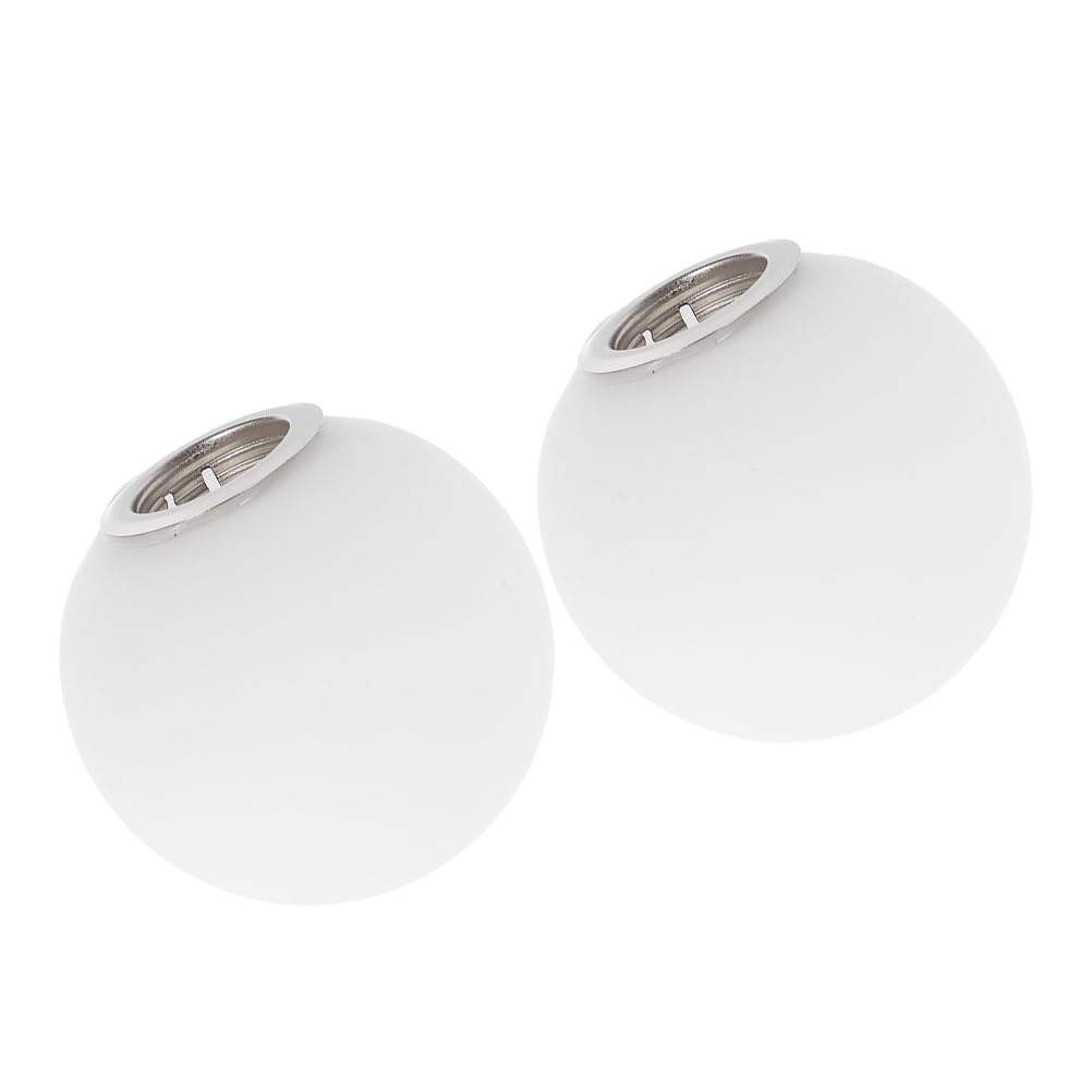 Set di 2 paralumi Globe in vetro di ricambio G9 - Paralume in vetro bianco per sospensioni - Coprilampada da parete