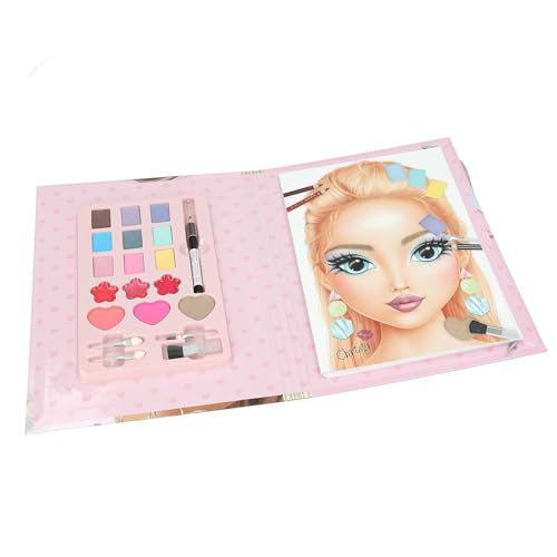 Depesche 13164 TOPModel - Makeup Kreativ -Mappe, mit Model Motiven zum Selbstgestalten, inkl. Make Up Palette und Pinseln