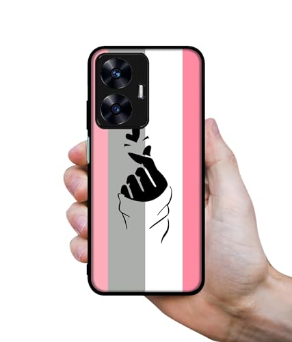 Image of Cute Mini Love Design Premium 2D Printed Metal Back Case Cover for Realme C55 4G / Narzo N55 4G