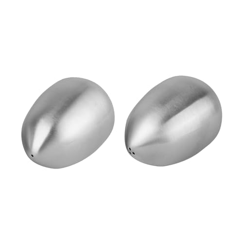 CIYODO 2 Piezas Jarra de condimento jarra de palillo contenedor de salsa agitadores estrujar botellas de especias con forma de huevo saleros con forma de huevo Silver