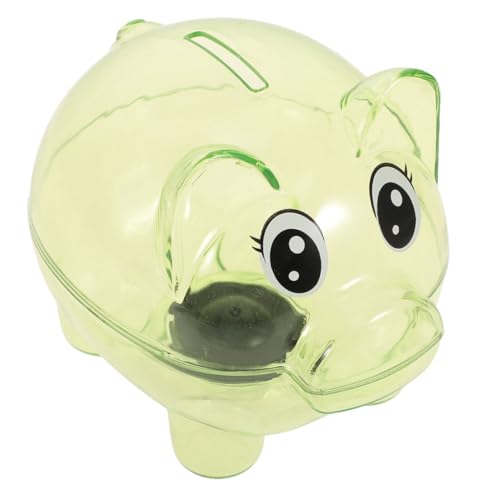 TOYANDONA Giocattolo Salvadanaio Forma Maiale Contenitore Trasparente in Plastica Per Monete e Soldi Per Ragazzo e Bambine Decorativo Per Casa
