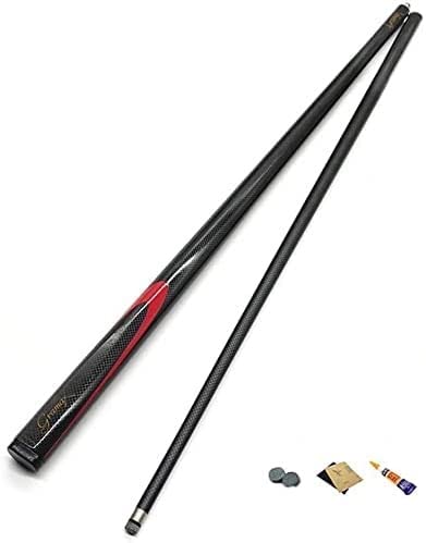 HTDRE pool cue sticks 57inch 1/2 Joint Carbon Pool Cue, Handmade Carbon Fiber Billiard Cue With 9.5mm Tip Very Good Grip For Bar Home