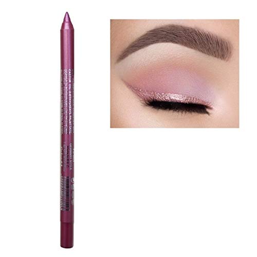 Multi Color Eyeshadow Eyeliner, Metallic Glossy Smoky Eyeliner, Long Lasting Professional Eye Makeup Eyeliner Waterproof Eyeliner Pen Eye Cosmetics Makeup Tools (03 Pink) #TOP2