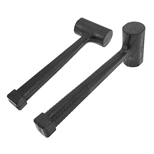 KALLORY 2pcs Hammer Set Non-slip Woodworking Mallets for Tapping Block Flooring Tile Installation
