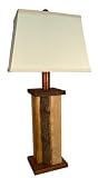 Rustic Farmhouse Battery-Operated Live Edge Wood Table Lamp 28" Tall Cordless Indoor/Outdoor 3 Stage