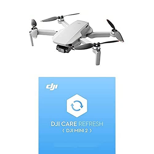DJI Mini 2 - Ultraleichter und faltbarer Drohnen-Quadkopter, 3-Achsen-Gimbal mit 4K-Kamer + Mini 2 Care Refresh (1 Jahr)