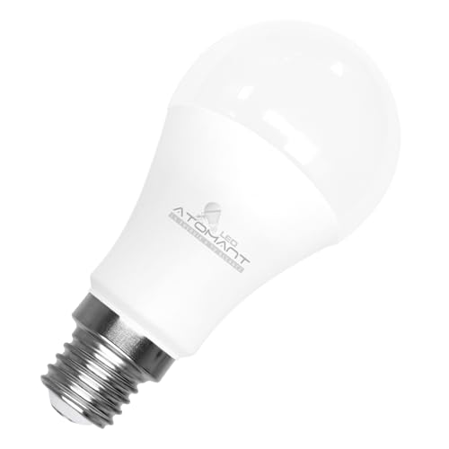 LED ATOMANT Bombilla LED E27 A60 9W con detector presencia incluido, Color Blanco Frio (6500K), 850 Lumenes, Casquillo grueso