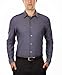 Calvin Klein Men's Slim Fit Non-Iron Herringbone Point Collar Dress Shirt, Smokey Blue, 16.5" Neck 32"-33" Sleeve